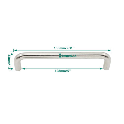 Six Pack Stainless Steel Cabinet Hardware Arched Drawer Pulls 128mm Hole Centers For Kitchen Cabinets Dressers And Cupboards