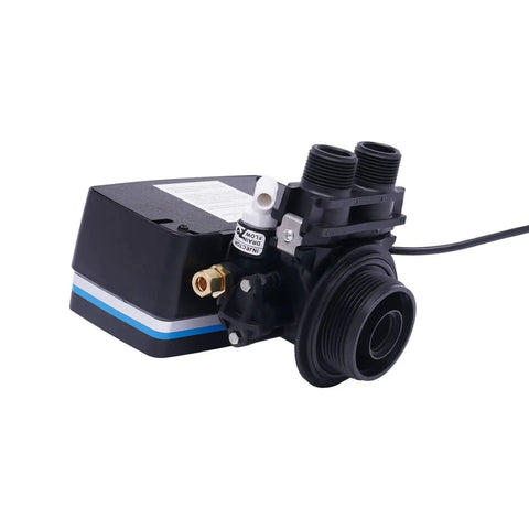 110V 12 Day Time Clock Control Valve With 3W Timer Backwash Head For Home Water Softener System Replacement 5600 Valve, side view