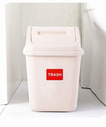 Trash Stickers 300 Pack 3x2 Inch Red Labels With Bold White TRASH For Bins In Home Office And Warehouse Glossy Paper Roll Easy Disposal Reminder Signage on white trash bin