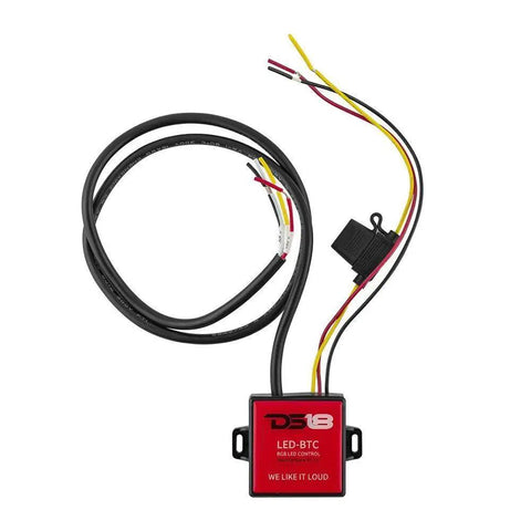 LED Bluetooth RGB Controller For Speakers, BT 4.0 With Longer Range, IP65 Waterproof, 12V Marine Grade, red control box
