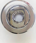 Top view of Six Pack Half Inch Npt Semi Recessed Fire Sprinkler Trim Ring Chrome Plated Two Piece Escutcheon Cover UL Listed.