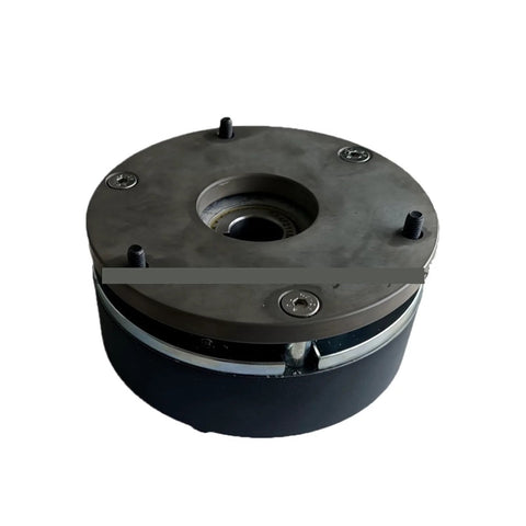 Front view of BFK457-10 power-off electromagnetic brake assembly with holding plate and coils for 205VDC