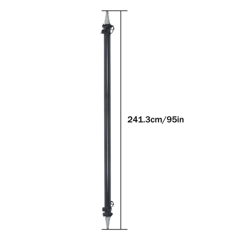 Side-view Thomletha trailer axle beam with 95in hub face and 80in spring center