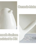 Ceramic Bird Toilet Bolt Covers Set Of Two Decorative Floor Caps Hide Rusty Screws For Bathroom Upgrade White Screw Sleeves detail close-up of smooth ceramic surface