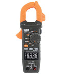 Pro Grade AC DC Digital Clamp Meter With Auto Ranging 400 Amp Capacity Non Contact Voltage Tester Hi Vis LCD TRMS meter front view