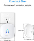 Motion Sensor Door Chime With 32 Ringtones And 5 Volume Levels, Indoor Entry Alarm For Home Or Office, Silent Mode, LED Indicator, Easy Setup, Great For Front Door, Back Door, And Hallways, compact plug-in receiver, 6.6cm wide