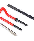 Get Your Fabater Thread Repair Kit For M10x1.25 Stainless Steel Rethreading Tool To Fix Damaged Threads Fast And Save Money On Aluminum Parts. Thread tap and drill set with red handle and black drill bit.
