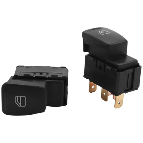 Parking Brake Motor And Window Lifter Switch Kit 2 Piece Black ABS Housing For Mercedes Benz Smart Forfour 454 2004 2006 OEM Spec Durable Build Easy Install Plug And Play OEM Style Replacement, two switch modules