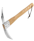 2 In 1 Garden Axe And Hoe Tool With Hardwood Handle 15 Inch Steel Head For Digging Loosening Trenching Tilling Leveling Cutting