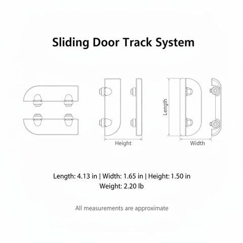 Sliding Door Track System dimensions and specifications for Heavy Duty Sliding Door Track System For Frameless Cabinets Built With Cold Rolled Steel Rails And Premium Stainless Steel Casters For Kitchen Renovations That Slide Smooth As Butter And Feel Totally Built Different.