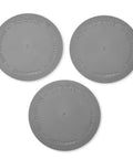 Premium Abs Plastic Router Table Insert Ring Set With Push Button Quick Release For Zero Clearance Fits Snap Lock Plates in gray.
