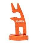 RUBIK magnetic TIG welding torch holder, front view, orange finish, circular base