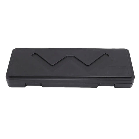 Black plastic case for Mingzhe Digital Caliper 6in, IP54 Splashproof, Stainless Steel, designed for secure storage.