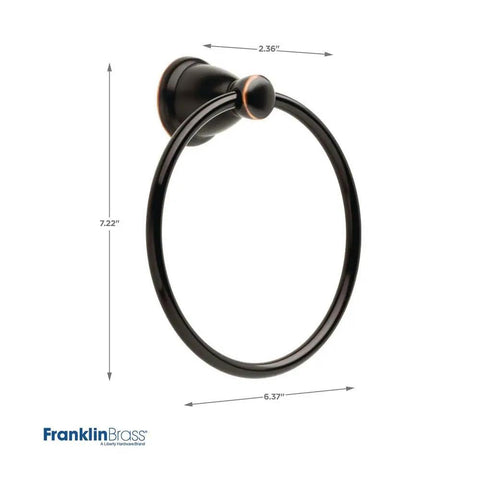 Oil Rubbed Bronze Towel Ring from 3 Piece Bathroom Hardware Set with 24 Inch Towel Bar Towel Ring And Toilet Paper Holder