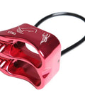 Pro Grade 25KN Rappel ATC Belay Device With Aluminum V Groove Channel For Rock Climbing Double Hole Rope Design Red Gear