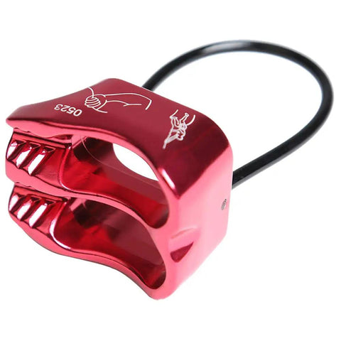 Pro Grade 25KN Rappel ATC Belay Device With Aluminum V Groove Channel For Rock Climbing Double Hole Rope Design Red Gear