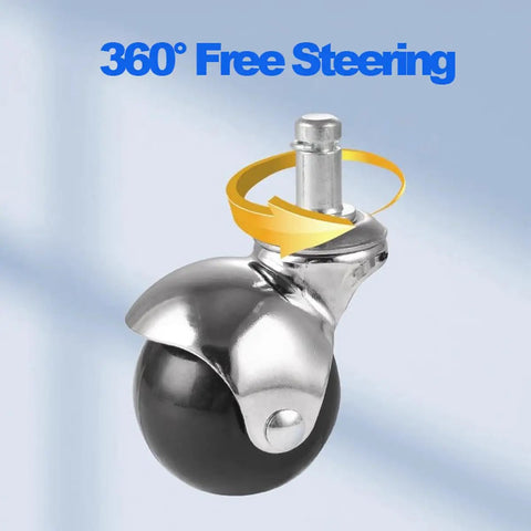 Heavy Duty Vintage Furniture Casters With Ridiculously Smooth Rolling Swivel Antique Ball Wheels For Coffee Table Sofa Cabinet universal flat bottom caster showcasing 360° free steering design.