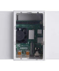 Top view of Raspberry Pi 4 DIN Rail Case With Built In Fan Modular Box For Electrical Panels Heat Sinks Included For Pi 4 Model B