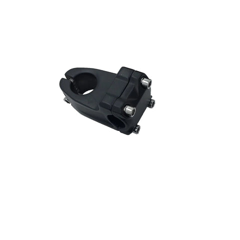 Swallow Shaped High Carbon Steel BMX Handlebar With Stem 585mm Long 22mm Diameter 180mm Stem Black side view