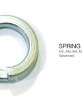 Galvanized spring washer for M3-M10, part of Star Split Lock Washers Kit 1440 Pieces External And Internal Lock Washers Set.