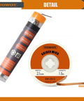Desoldering Wick Braid With Flux No Clean For Electronics Copper Solder Wick Remover 3mm Wide By 9.8 Feet Long Flat Knit Design