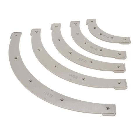 Top Shelf Round Corner Radius Templates And Router Radius Jigs For Woodwork Include Five Durable Plastic Arc Cutters R100 R300