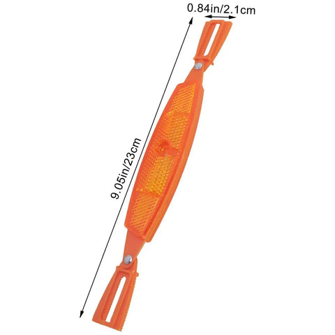 Orange Mountain Bike Reflector Set With Spoke Light And Tail Light Includes Screws Weatherproof Reflective Plastic Safety Gear
