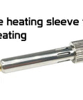 Vertical Heat Press For Heat Set Inserts And Brass Inserts, showing installation steps with heating sleeve and brass insert