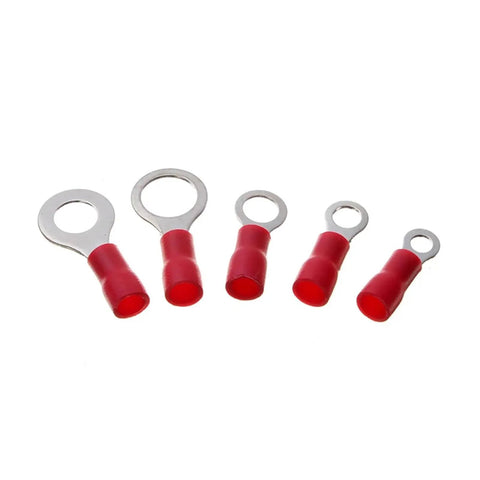 Rock Solid 650Pcs Assorted Insulated Terminals And Crimp Butt Ring Connectors For Electrical Wire Cable Kit red ring terminals