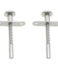 Rock Solid Metal Plunger Latches Heavy Duty Spring Load Door Catches Silver Finish No Sweat Install For Beds Cabinets And Furniture Built Tough Two Pack