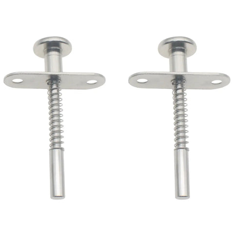 Rock Solid Metal Plunger Latches Heavy Duty Spring Load Door Catches Silver Finish No Sweat Install For Beds Cabinets And Furniture Built Tough Two Pack