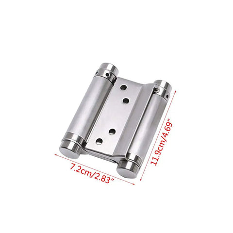 Heavy Duty Stainless Steel Double Open Spring Door Hinge 4 Inch Two Way Hinge for Counter Doors and Fence Panels