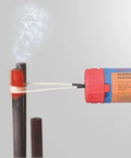 Hella Powerful 1100W Magnetic Induction Heater Kit With Portable Handheld Bolt Extractor, heating a metal bolt with smoke.