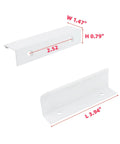 Dimensions of White Curved Edge Aluminum Furniture Pulls Pack 6 for Cabinets Drawers Dresser and Wardrobe 3.94 Inch Length