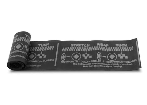 Tourniquet Black For Quick Massive Hemorrhage Control With Stretch Wrap And Tuck System Ready For On Scene Emergency First Aid