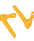 Hella Sturdy Abs Push Sticks For Woodworking Safety Featuring Sweet Grip Handle And V Notch Guide For Table Saw Router Jointer Kickback Prevention 2 Pack Kit, bright yellow, ABS material.