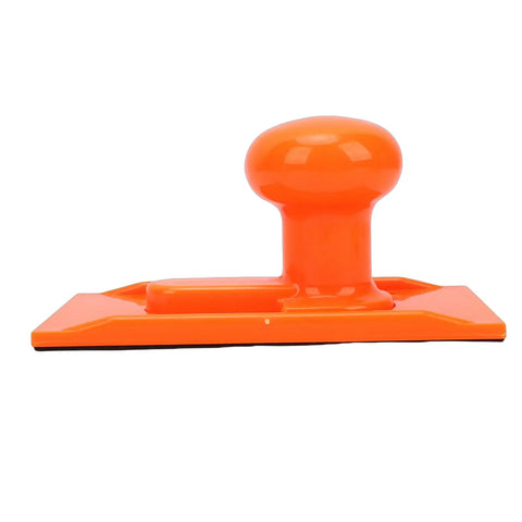 Kickback Proof Woodworking Push Block for Table Saw and Router Built With a Slick Non Slip Rubber Pad and Bulky Ergonomic Handle side view