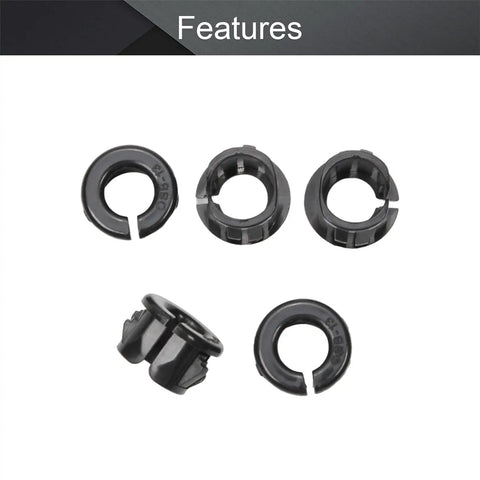200 Piece Nylon Cable Snap Bushing Set Heavy Duty Half Inch 13mm Black Snap In Bushing Grommet Protector for cables
