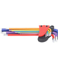 Sick Durable Hex Wrench Set With Multi Color Anti Slip Long Arm Keys Made From Cr V Steel For Small Appliance Repair And Household Jobs That Are Totally Awesome, shown on rack