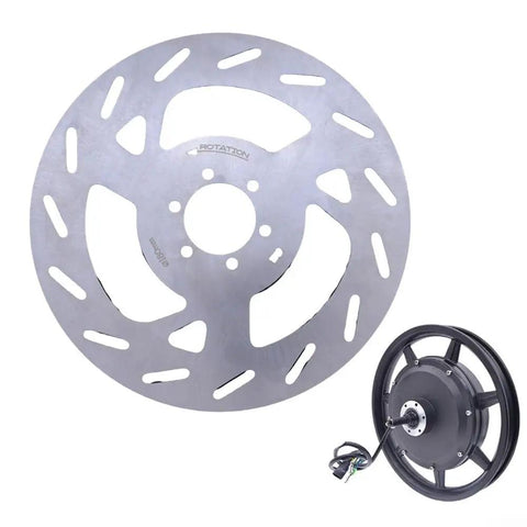 Beefy Disc Brake Rotor For Bikes And Ebikes, 180mm and 203mm options, 6 bolt mount, 3mm thick stainless steel with slotted heat dissipation