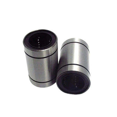 Four Pack LM10UU Linear Bearing Bushing 10mm CNC Linear Bearings for Rods and Rails Smooth Motion Low Friction Easy Install Durable Steel Construction for Precise Gantry and CNC Projects, two steel bearings