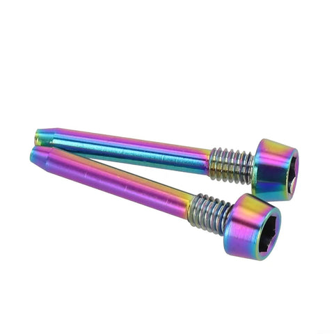 Super Secure 2 Pack Alloy Brake Caliper Bolt Pins For Mt Series Disc brakes Keep Pads Tight During Intense Rides Black Hardware Kit Retaining Hardware, rainbow bolts