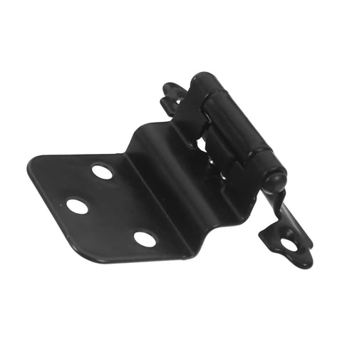 Adjustable Self Closing Hidden Spring Cabinet Door Hinge in Black Finish, metal construction, versatile for cabinets and small doors.