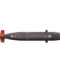 Top view of a 1/350 Chinese Kilo Class Submarine Dunker Model Kit In Plastic Dope Build For Collectors And Builders, showcasing hull details.