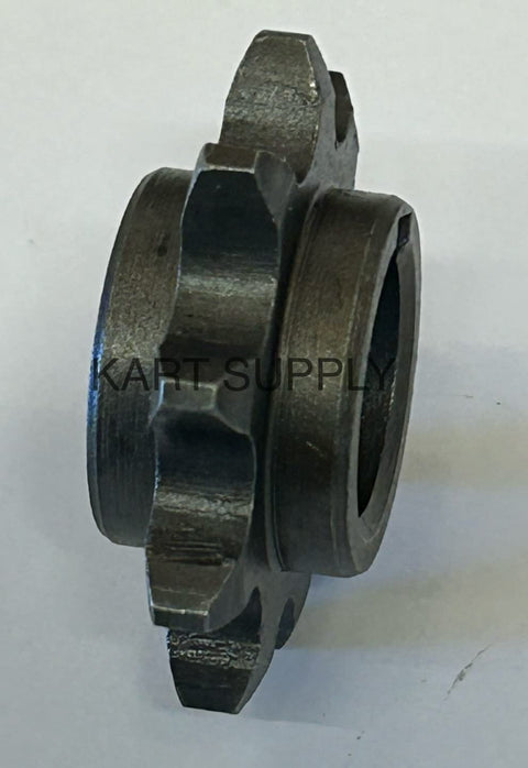 8 Tooth 5 By 8 Bore Go Kart Sprocket For 40 41 420 Chain angle view showing 8 teeth and 5/8 inch bore size