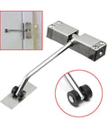 Rugged Stainless Steel Hydraulic Door Closer With Adjustable Speed For Lefty Or Righty Doors Black Universal Fit Quick Install