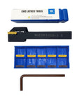 Three Eighths Inch Lathe Grooving And Cutoff Tool Holder With MGMN150 Grooving Inserts For Stainless Steel And Steel Kit