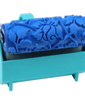 5 Inch Paint Coating Roller Tool For Wall Decoration And Monochrome Design Application features a blue textured roller and slick handle.