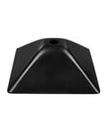 Bottom view of Claire 15.5 Inch Black Glass Vessel Sink For Above Counter Mount Durable Tempered Glass 1.75 Inch Drain Deep 5 3 16 Inch Basin