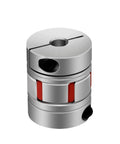 Heavy Duty Flexible Plum Jaw Coupler For Cnc Motors Delivers Badass Torque Transfer And Snug Shaft Alignment Rock Solid Aluminum Build showing a close-up of the aluminum body and jaw design.